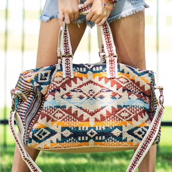 Handmade Boho Southwestern Ethnic Motif Destiny Bag NWT - Picture 7 of 10